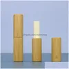 Bouteilles d'emballage Bouteille d'emballage vide Tube de brillant à lèvres Bambou naturel Diy Rouge à lèvres Lèvres Cosmétique Conteneur rechargeable Drop Delivery Off Otsje