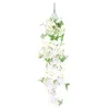 Fleurs décoratives Artificielle Faux Fleur Vignes Plante De Simulation Pour La Maison En Plein Air Jardin Mur Clôture Bricolage Fête De Mariage Paniers Suspendus Décor