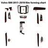 För Volvo S90 2017-2019 Självhäftande bilklistermärken 3D 5D kolfiber Vinylbil klistermärken och dekaler bilstyling accessoarer291n
