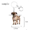 Клавки Lanyards Dog Charms Charms CoolChain 6pcs/Set Animal Not 3d Llaveros Cute For Friends Gift Car Key на рюкзак