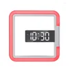 Wall Clocks LED Clock Digital Table Alarm Mirror Hollow Modern Design Nightlight For Home Living Room Silent