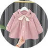 Jackets Girls Clothes Spring Autumn Flower Embroidery Fashion Cute Warm Casual Solid Soft Lovely Sweet Japanese for 18M 6T 230731