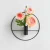 Vases 1PC Creative Round Living Room Decoration Wall Hanging Vase Metal Home Decore Nordic