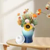 Storage Bottles Ceramic Vase Collection Home Accent Piece Indoor Multipurpose Gradient Color Ginger Jar Desk Porcelain Oriental Style