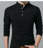 Mens Polos långärmad t -shirt bomulls Basic Shirt Casual Underwear Large Offer Spring 230729