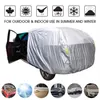 Universal SUV Sedan Full bil täcker utomhusvattentät sol regn snöskydd uv bil paraply silver s-xxl auto case cover T20073024