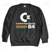 Erkek Hoodies Sweatshirt Hip-Hop Sweatshirts Erkek O boyun commodore 64 Retro Bilgisayar Vintage Marka Top Hoody Unisex Casual