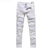 Jeans masculinos 3 cores calças mens zíper buraco calças legais para rapazes 2021 Europa América estilo plus size rasgado masculino l230731