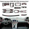 For Buick lacrosse 2009-2012 Interior Central Control Panel Door Handle 3D 5DCarbon Fiber Stickers Decals Car styling Accessorie316F