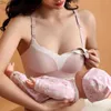 Sutiã Íntimo para Grávida Sutiã Feminino com Arame Sem Costura Sutiã Íntimo Feminino Respirável com Botão Aberto na Frente Lingerie para Gestante para Amamentação Z230801