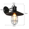 Lampada da parete Paralume in vetro gabbia di ferro vintage Reggiseno nero/Soggiorno/Caffetteria Illuminazione per interni Luci a LED E27