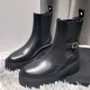 Громоздкие ботинки с chelsea в телковой кожи Black Women Luxury Bont Boot