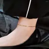 Anklets Ytrkiasy 316L rostfritt stål fiskläppar kedja ankel för kvinnor tunn kvinnlig hiphop barfota armband glittrande smycken gåva