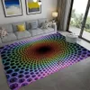 Tapis Alfombra 3D Motif Abstrait Tapis pour Salon Chambre Grande Surface Tapis Enfants Jouer Tapis De Sol Enfant Vortex Illusion Tapis R230731