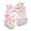 Babyschoenen Suefunskry Baby Meisjes Prinses Schoenen Zachte Boog Bloem Antislip Bodem Walker Peuter Crib 0-18Months