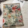 Scarves Birdtree Light Green Silk Scarf Ladies Fashion Spring Summer Floral Beach Shawls Fall Winter Long Wraps P36715QM