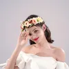 Headpieces A White-color Beautiful Rose Flower Crown Full Of Elf Atmosphere Designed For Ladies' Wedding Bride