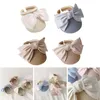 Hair Accessories HUYU Cute Infant Cap With Bowknot Baby Baseball Hat Straw Visor Gift