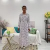 Этническая одежда Jalabiyat Ramadan 2023 Платье небольшое стрих -полиэфирные атласные повседневные платья для взрослых Jilbab хорошие продажи