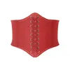 Bälten bred elastisk pu läderbälte för kvinnor dam hög midja bundet bandage mager midjeband klänning skjorta dekorativ band cummerbund