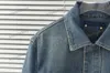 Xinxinbuy Men Designer Coat Jacket Denim Enterte Jacquard Hem Long Sleeve Women Ray Black Blue Blue M-2XL