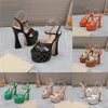 Brand Designer Sandals Women Platform Stud sandals Interlocking Embossed Mules Mini Waterproof Shoes Ankle Strap Chunky High Heels