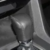 Housses de changement de vitesse pour Honda Civic 10 colliers de changement de vitesse automatique couverture de bouton en cuir véritable bricolage style de voiture noir rouge line2661