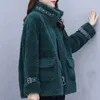 Femmes fourrure épaissie laine d'agneau mode veste chaude 2023 hiver Version coréenne lâche velours mi-longueur haut décontracté femmes