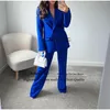 Женские брюки с двумя частями мод Blue Lief Fit Brouser костюмы 2 куски