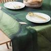Stół nowoczesny zielony liść drukarski stół stołowy domek domowy dekoracja ślubna prostokątne stoliki do kawy pokrywa