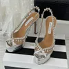 AQUAZZURA lâmpada de cristal plataforma bombas sandálias bloco robusto salto alto deslizamento-on peep toes vestido sapatos mulheres designer de luxo vestido de noite calçados de fábrica