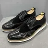 Scarpe eleganti British Style Classic Mens Business Casual Shoes Pelle verniciata Sued