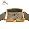 Andere Horloges Julius Merk Quartz Horloges Vrouwen Klok Goud Vierkant Leer Brelet Casual Mode Whatch Dames Goedkoop Promotie Relojes JA-354 J230728