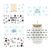 Window Stickers 3D UV DTF Transfers 16oz Cup Wrap Snowflake Merry Christmas Printed For DIY Glass Ceramic Metal Leather Etc. D217