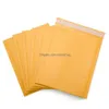 Почтовые сумки пузырьковые сумки пленка конверт амортизаторная доставка логистики Желтая рубчатая бумага Упаковка Упаковка капля офисная школа в OT7RT