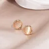 Stud Earrings Sweet Cute Opal Earring Gold Color Classic Simple Style Round Ear Studs For Women Girls Jewelry Gifts