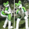 2019 fábrica nova fursuit verde husky fantasia de mascote de pelúcia tamanho adulto trajes de festa de natal de halloween 298 m