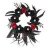 Dekorativa blommor Halloween Simulering Ögonglobe Wreath Withered Branch Atmosphere Terringing Decoration Pendant Festival Props Ghost PA X6F8
