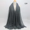 Foulards 2 pièces/lot plaine rides Wrap coton Viscose Long châle écharpe femmes froissé Hijab musulman tête en gros