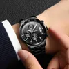 الساعات الأخرى Crrju Men Quartz Wristwatches Luxury Brand Watches Sporty Chronograph مع 316 من الفولاذ المقاوم للصدأ مضيئة على مدار الساعة Red J230728