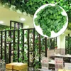 Decoratieve Bloemen 12 Stuks 2M Kunstmatige Klimop Wijnstok Nep Gebladerte Opknoping Blad Garland Planten Drop Groothandel