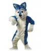 Factory Hot Blue Husky Dog Mascot Costume Cartoon Wolf Dog Character Clothes Christmas Halloween Party Fancy Dress