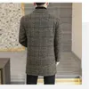 Gabardina para hombre The 2023 Men Case Grain Woolen Cloth Coat Dust Long Keep Warm Winter