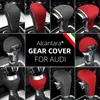 Alcantara Suede Wrapping ABS Gear Shift Knob Cover for Audi A3 A4l A5 A6 A6L A7 Q5 Q5L Q7 S6 S7 Q2L TT TTRS RSQ3 RS3 RS4 RS5 RS6258Z