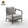 Camp Furniture Custom Chinese Style Solid Wood Single Sofa Chair Simple Modern Sales Office Homestay El Lobby Garden Leisure Armchair