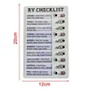 New Portable Rv Checklist Note Board Faccende rimovibili Riutilizzabile Blocco note creativo per la casa Campeggio Viaggiare Lista di controllo per la cura degli anziani292h