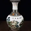 文化と娯楽の花瓶コレクションは、Qianlong Year Qing Dynas 230731で作られたピンク色の100鹿模様の花瓶を作動させます