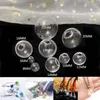 Bottiglie 3x 6-40 mm Sfera di vetro vuoto con un buco a bolla rotonda fial globo Orbs Risultati di gioielli Accessori a sospensione