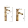 Bathroom Sink Faucets Full Copper Antique Waterfall Basin Faucet Cold And Water Taps Single Hole Retro Tap