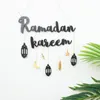 Decoratieve Objecten Beeldjes 2023 Eid Mubarak Ramadan Kareen Decor Maan En Ster Alfabet Hanger Houten Ambacht Voor Decoratie Thuis Deur Opknoping 230731